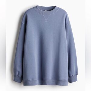 H&M Oversized Sweatshirt - Light Dusty Blue - Size S